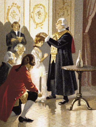Magisk sesjon av grev Alessandro av Cagliostro, andre halvdel av 1800-tallet av Unbekannt