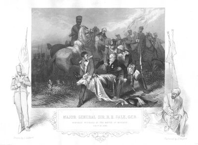 Generalmajor Robert Henry Sale ble dødelig såret ved Moodkee Mudkhi, 1845. av Unbekannt