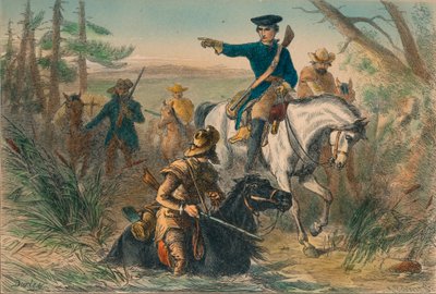 Major Washington på sitt oppdrag til den franske sjefen, av Unbekannt
