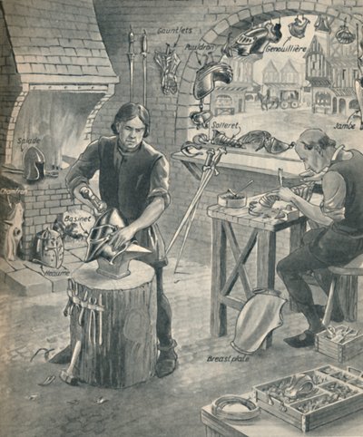 Making Armor for the Knights of Old, c1934 av Unbekannt