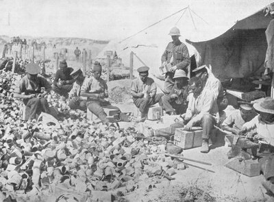 Lage bomber av blikkbokser i Gallipoli, 1915 av Unbekannt