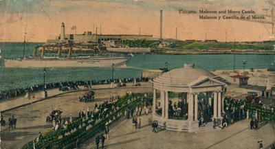 Malecon og Morro Castle, Havana, Cuba, c1920 av Unbekannt