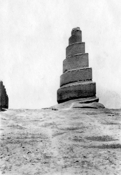 Malwiya-tårnet, Samarra, Mesopotamia, 1918 av Unbekannt