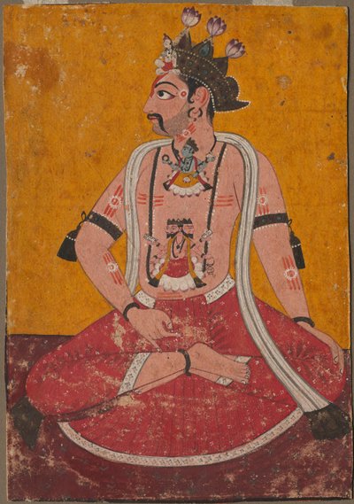 Man Dhata i Yogi-posisjon, ca. 1690-1700. av Unbekannt