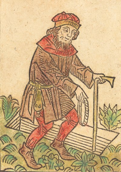 Mann som går mot en grav, ca. 1495. av Unbekannt