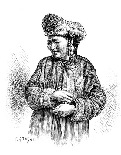 Manchu kvinne, c1890 av Unbekannt