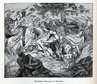 Manfred drept i kamp, 1882 av Unbekannt