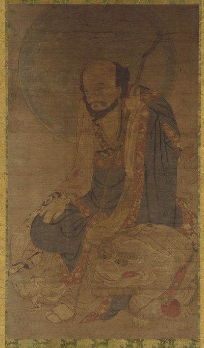Manjusri og hans løve, Ming-dynastiet, 1368-1644. av Unbekannt