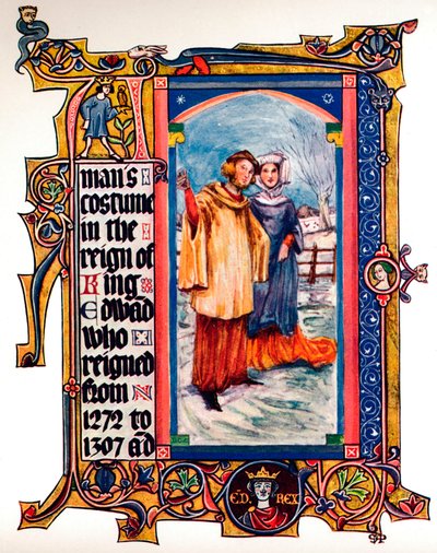 Manns kostyme i kongedømmet til kong Edward I, 1909 av Unbekannt