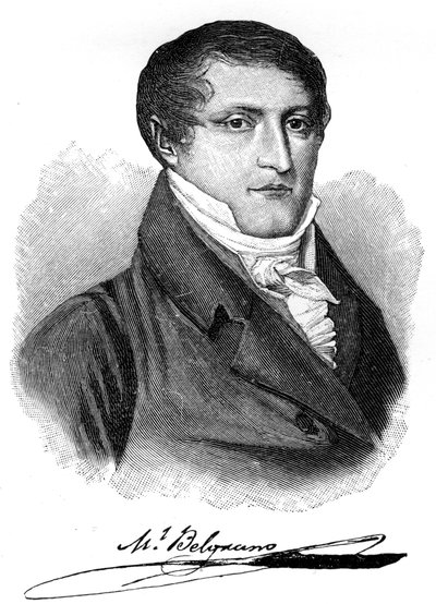 Manuel Belgrano , argentinsk økonom, advokat, politiker og militærleder fra 1800-tallet, 1901 av Unbekannt