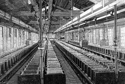 Produksjon av elektriske batterier, USA, 1887 av Unbekannt