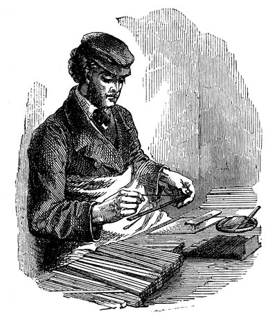 Produksjon av blyanter, 1872 av Unbekannt