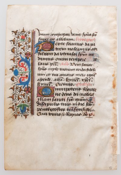 Manuskriptblad, fra en timebok, 1400-tallet. av Unbekannt