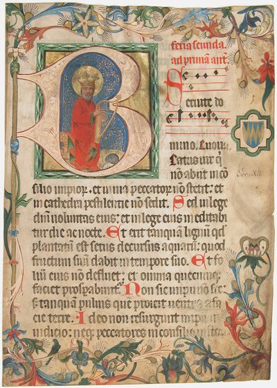 Manuskriptblad fra et missal, østerriksk, sent på 1400-tallet. av Unbekannt