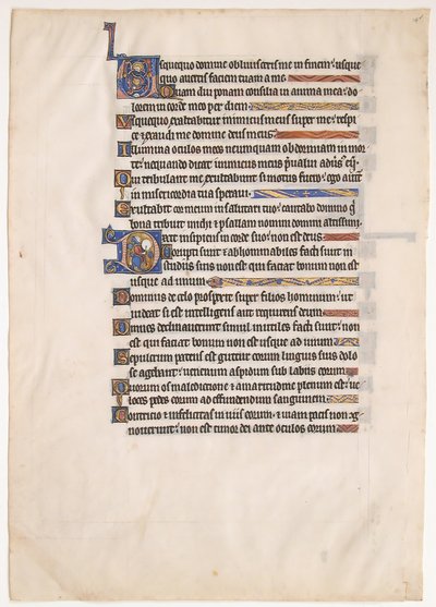 Manuskriptblad fra en kongelig psalter, 1200-tallet. av Unbekannt