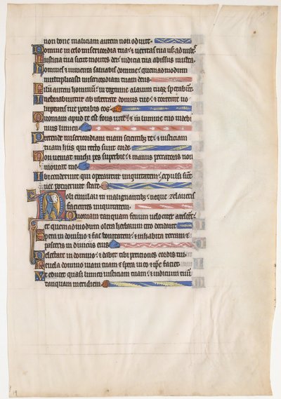 Manuskriptblad fra en kongelig psalter, britisk, 1200-tallet. av Unbekannt