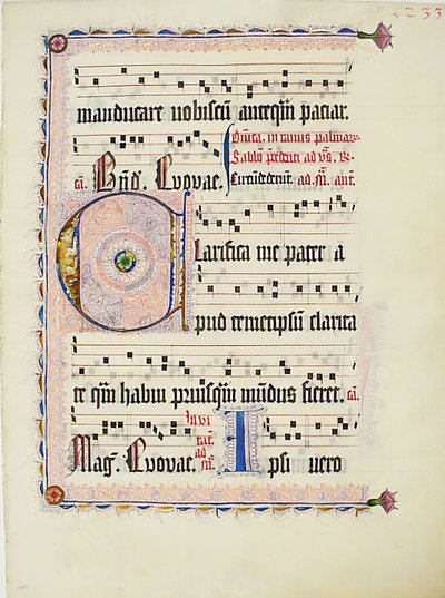 Manuskriptblad med initial C, fra et antifonarium, tysk, ca. 1425-50. av Unbekannt
