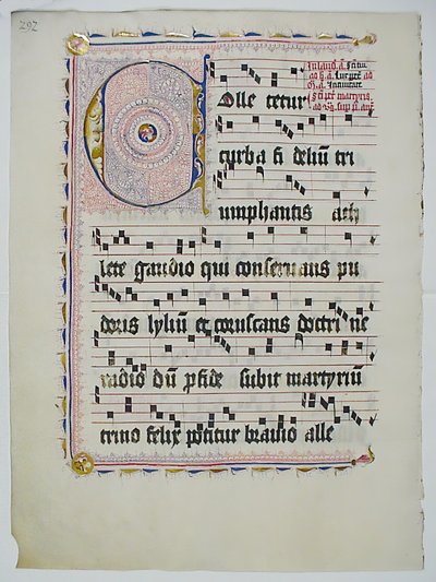 Manuskriptblad med initial C, fra et antifonarium, tysk, andre kvartal 1400-tallet. av Unbekannt