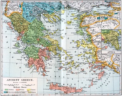 Kart over antikkens Hellas, 1902 av Unbekannt