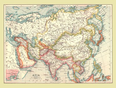 Kart over Asia, 1902. av Unbekannt