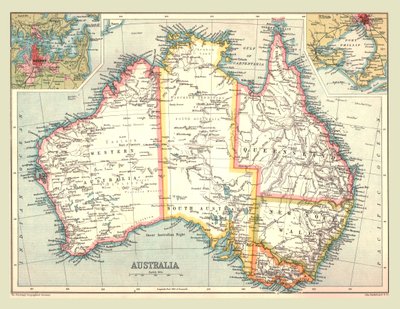 Kart over Australia, 1902. av Unbekannt