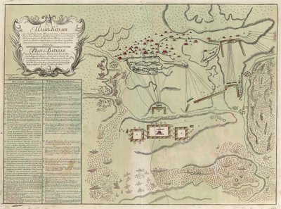 Kart over slaget ved Savuchny, 1739-1740 av Unbekannt