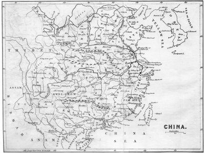 Kart over Kina, 1847 av Unbekannt