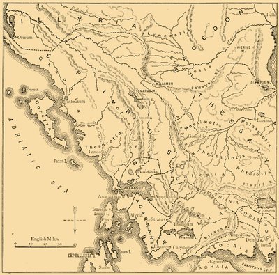 Kart over Epirus og Vest-Hellas, 1890. av Unbekannt
