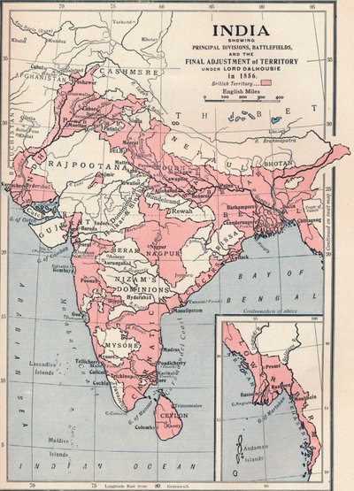 Kart over India i 1856 1906. av Unbekannt