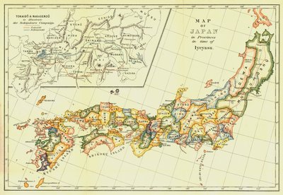 Kart over Japan i provinser i Iyeyasus tid, 1903. av Unbekannt