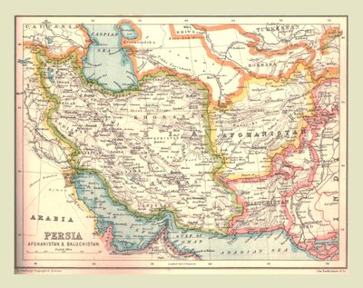 Kart over Persia, 1902. av Unbekannt