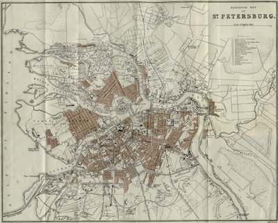 Kart over Petersburg, 1893 av Unbekannt