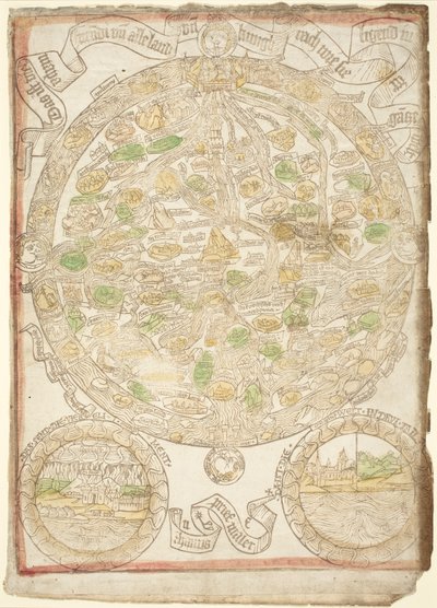 Kart over verden, ca. 1480. av Unbekannt