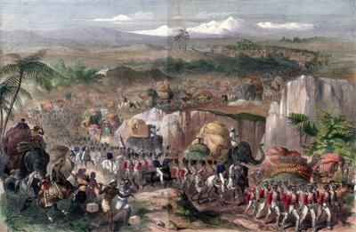 Mars av tropper i India, 1848 av Unbekannt