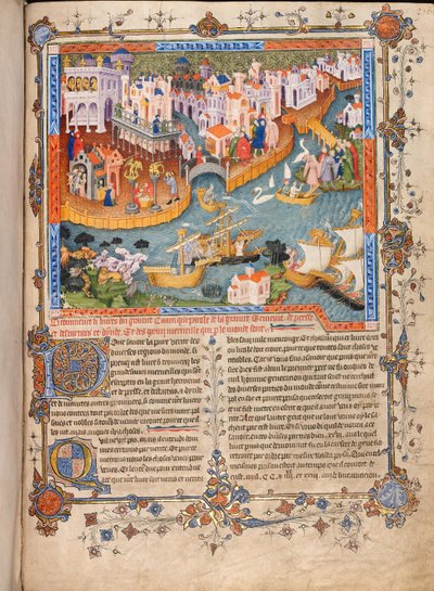 Marco Polos avgang fra Venezia i 1271 Fra Marco Polos Travels, ca 1400 av Unbekannt