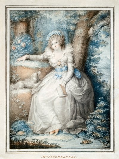 Maria Fitzherbert, følgesvenn av kong George IV før han ble konge, 1800-tallet av Unbekannt