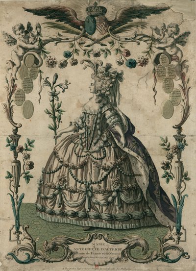 Marie Antoinette av Østerrike, dronning av Frankrike og Navarra: giftet seg i Versailles 16. mai 1775. av Unbekannt