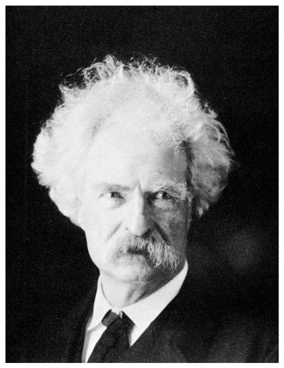 Mark Twain , amerikansk forfatter, i sine senere år, ca 1890-tallet 1955 av Unbekannt