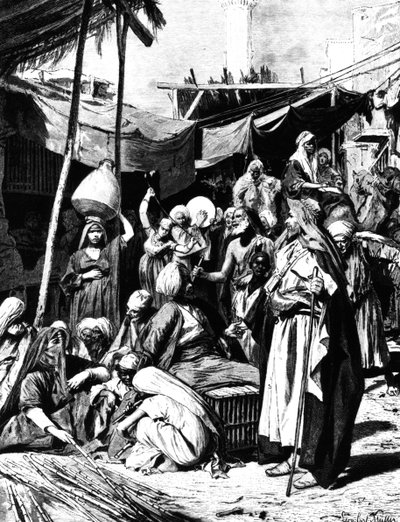 Marked i Tantah, Egypt, 1880 av Unbekannt