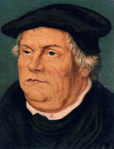 Martin Luther, tysk protestantisk reformator fra 1500-tallet, 1800-tallet av Unbekannt
