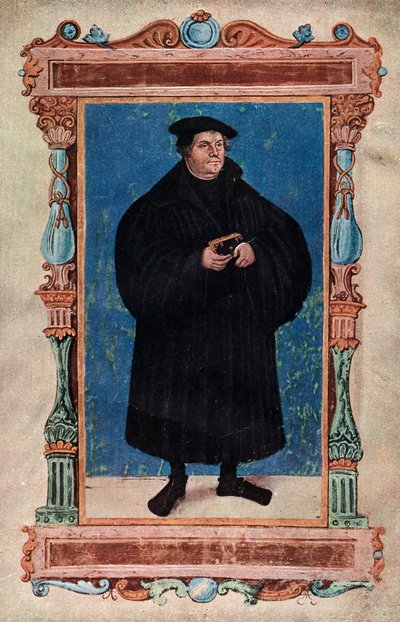 Martin Luther, tysk teolog og augustinermunk, 1800-tallet av Unbekannt