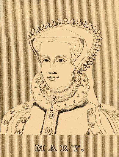Mary, 1516-1558, 1830. av Unbekannt