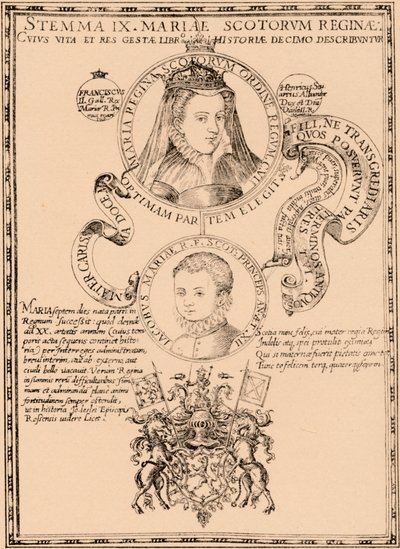 Mary, dronning av Skottene 1542-1587 og kong James VI og I 1566-1625, 1889 av Unbekannt