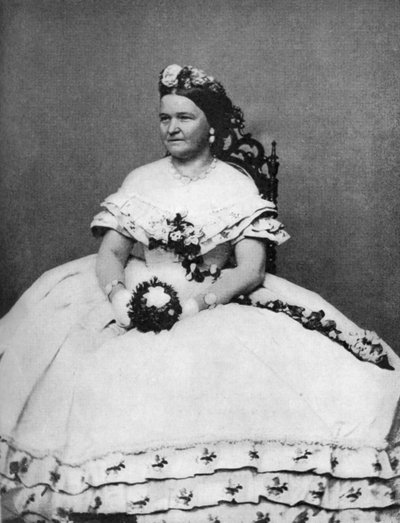 Mary Todd Lincoln, kone til president Abraham Lincoln, ca 1860-tallet, 1908 av Unbekannt