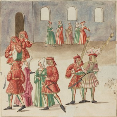 Maskerade, ca. 1515 von Unbekannt