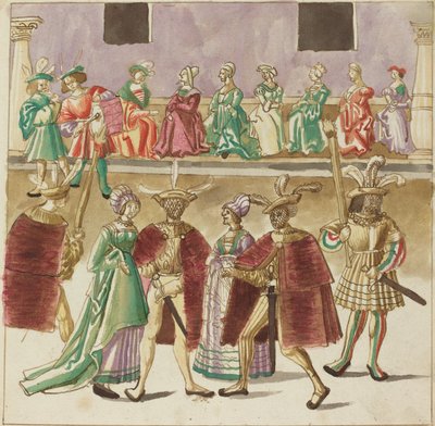 Maskerade, ca. 1515. av Unbekannt