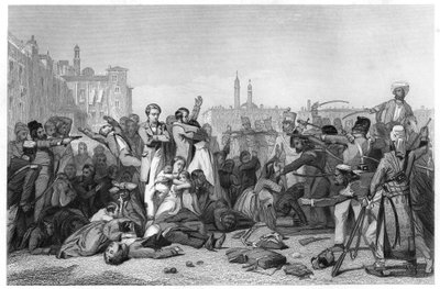 Massakre ved Cawnpore, 1857, c1860 av Unbekannt