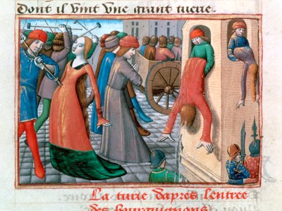 Massakren på Armagnacs av Bourguignons, Paris, 1418, 1484 av Unbekannt