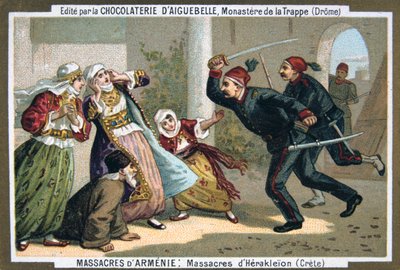 Massakrene på Heraklion Kreta, 1895 av Unbekannt