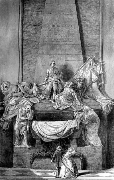 Mausoleum of Marshal de Saxe, Church of St Thomas, Strasbourg, Frankrike, 1882-1884 av Unbekannt